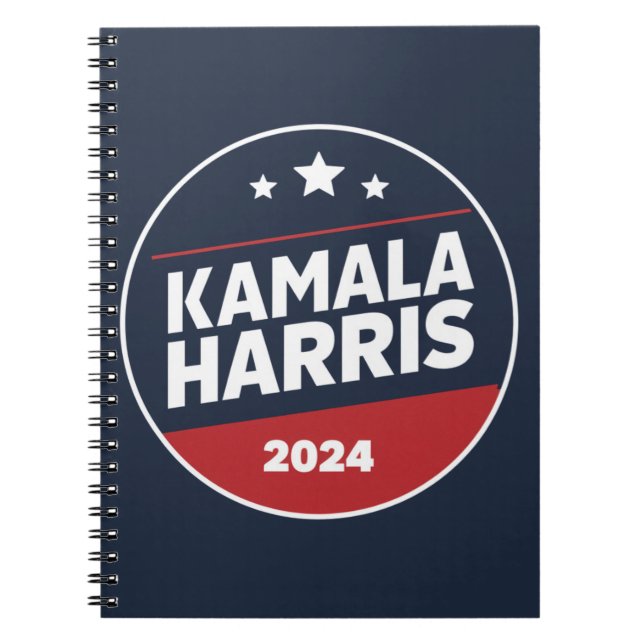 Cuaderno Kamala Harris 2024 Para Presidente Retro Elección (Frente)