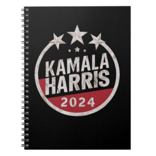 Cuaderno Kamala Harris 2024 Por Las Elecciones Retro Presid