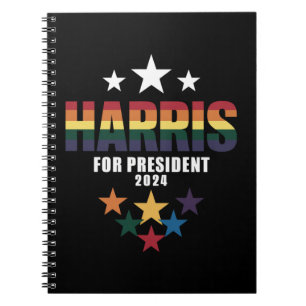 Cuaderno Kamala Harris Orgullo Gay Arcoiris Elecciones LGBT