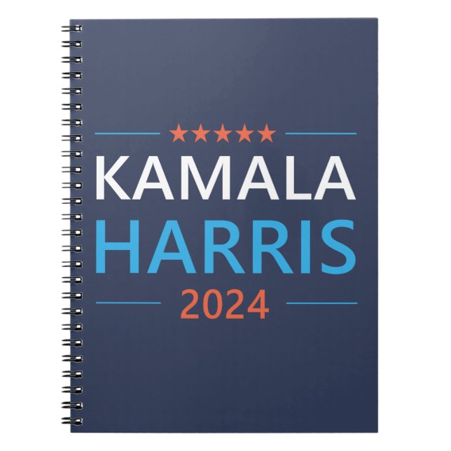 Cuaderno Kamala Harris por el demócrata presidente 2024 (Frente)