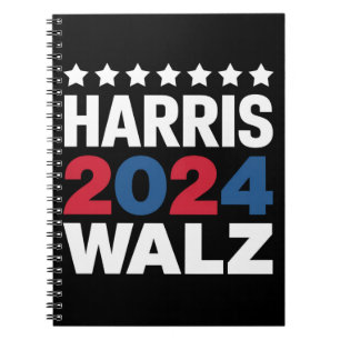 Cuaderno Kamala Harris Walz Para Presidente Vicepresidente 