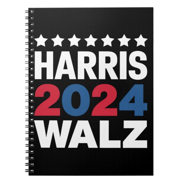 Cuaderno Kamala Harris Walz Para Presidente Vicepresidente  (Frente)