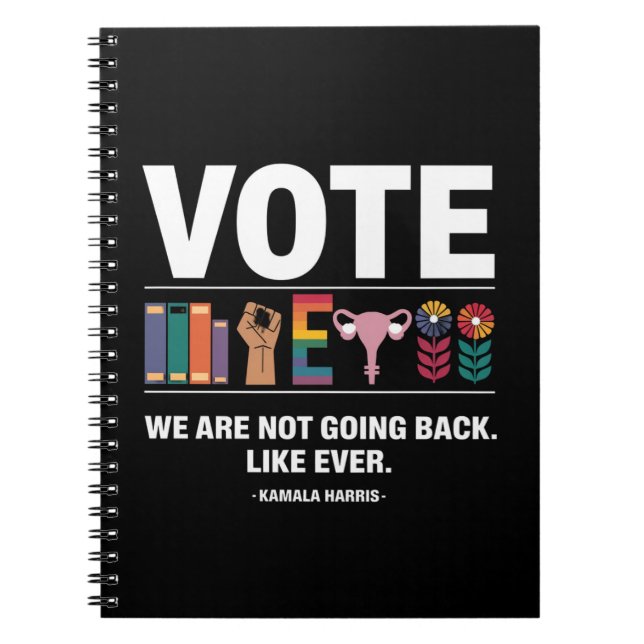 Cuaderno Kamala No Vamos a Volver Como Siempre Feminista (Frente)