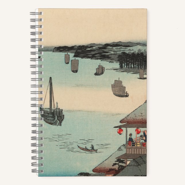 Cuaderno Kanagawa, Japón: Arte vintage de Woodblock japonés (Anverso)