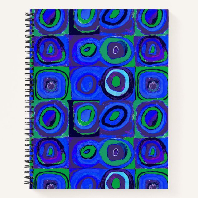 Cuaderno Kandinsky Farbstudie Blue Quadrate Square Circle (Anverso)