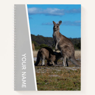 Cuaderno Kangaroo Mother and Baby in Australia, Silver