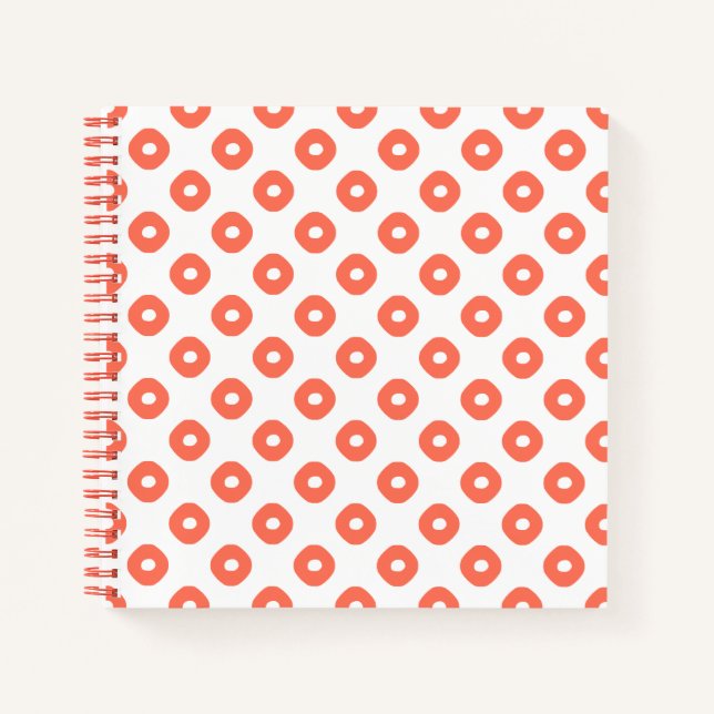Cuaderno "Kanoko" Fawn Spot Pattern Salmon Pink (Anverso)