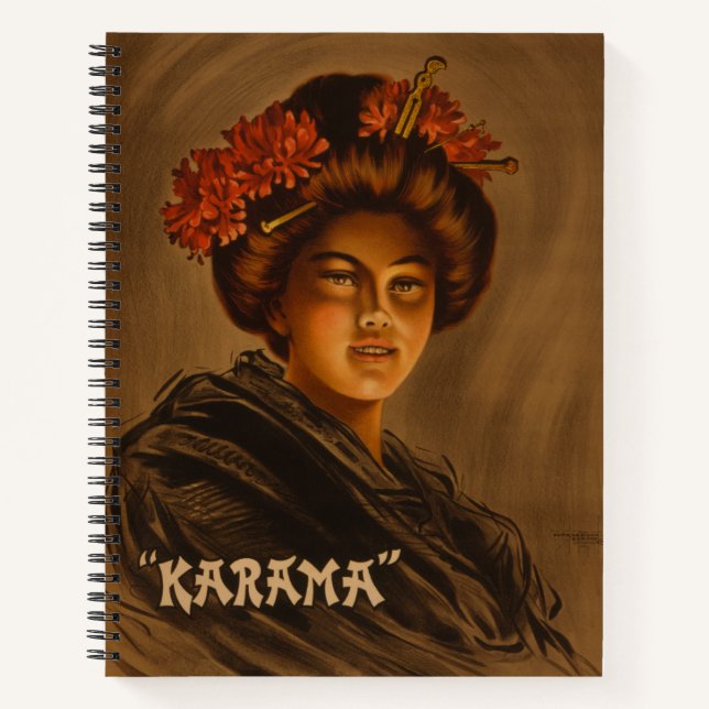 Cuaderno Karama: Romance Japonés Actriz Geisha (Anverso)