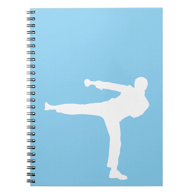 Cuaderno Karate azul para bebés (Frente)