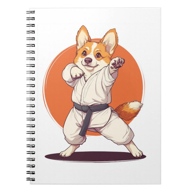 Cuaderno Karate Corgi � Martial Arts Dog (Frente)