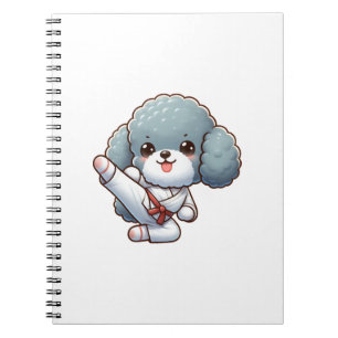 Cuaderno Karate de caniche patada alta artes marciales