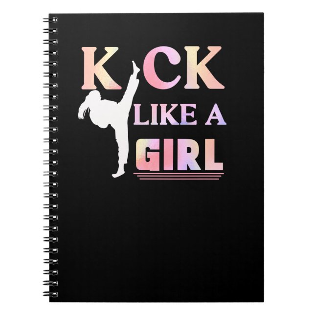 Cuaderno Karate Taekwondo Jiu Jitsu Girl Fighting Fun (Frente)