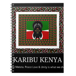 Cuaderno Karibu Kenia: Vibrante bandera nacional colorea Ha