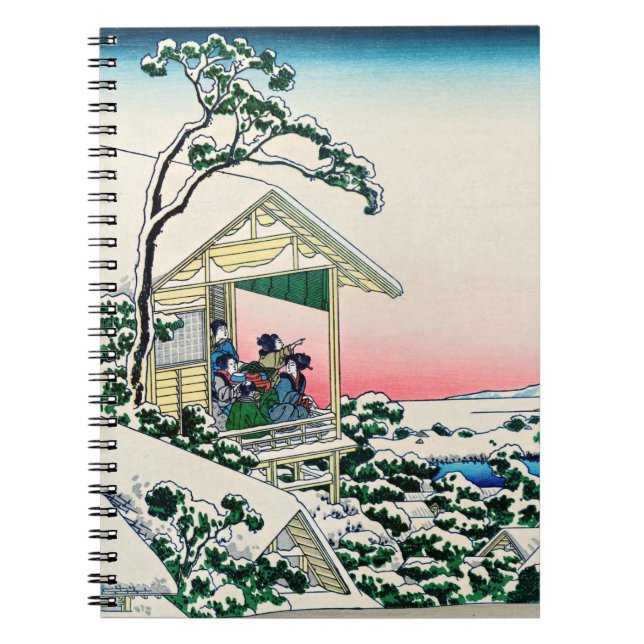 Cuaderno Katsushika Hokusai - Casa de té en Koishikawa (Frente)