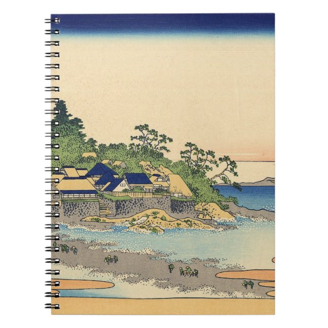 Cuaderno Katsushika Hokusai Enoshima en la provincia de Sag (Frente)