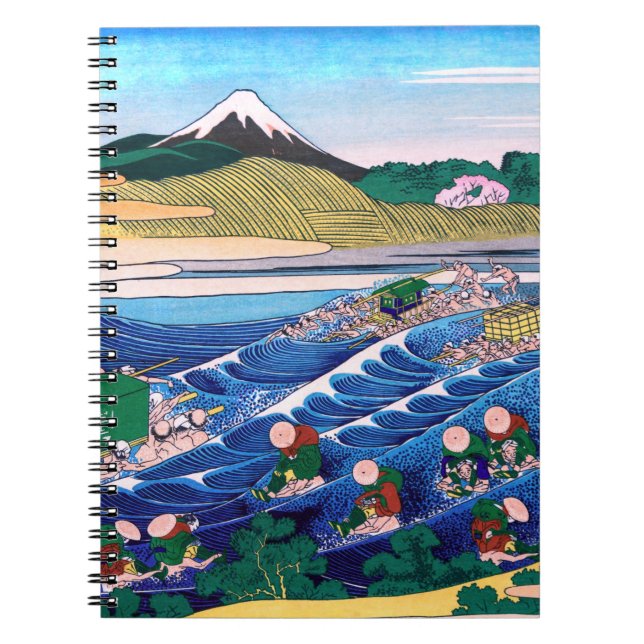 Cuaderno Katsushika Hokusai - Fuji de Kanaya en Tokaido (Frente)