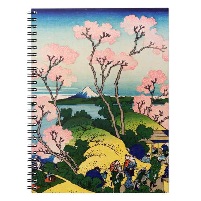 Cuaderno Katsushika Hokusai - Gotenyama, Tokaido, Shinagawa (Frente)