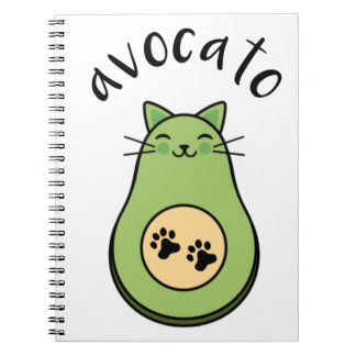 Cuaderno Katze als Aguacate avocato