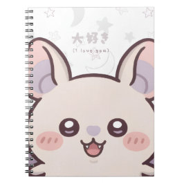 Cuaderno Kawaii Bat Pastel Notebook - "Daisuki"