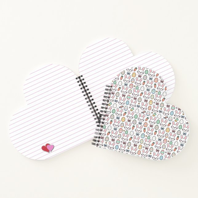 Cuaderno Kawaii Bunny Easter Heart Notebook (Interior)