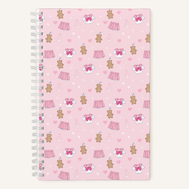 Cuaderno "Kawaii Campus" Preppy Schoolgirl Plain Notebook (Anverso)
