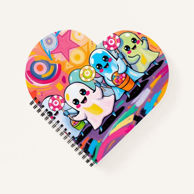 Cuaderno Kawaii Candy Parade Colorido Personalizado (Anverso)