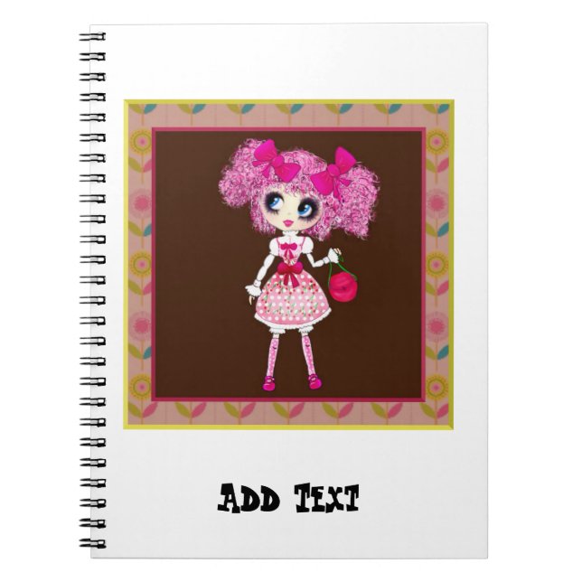 Cuaderno Kawaii Chica Pinky tan dulce (Frente)