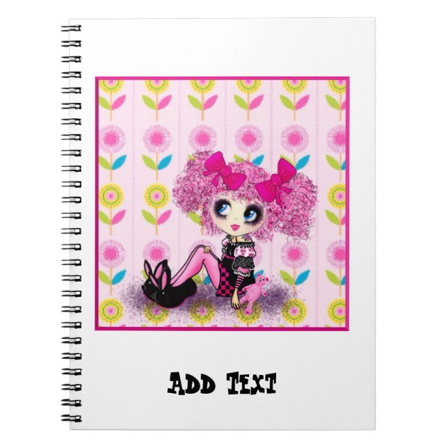 Cuaderno Kawaii Chica Pinky tan dulce (Frente)