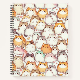 Cuaderno Kawaii Chubby Personalizados Gatos Con Corazón