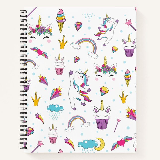 Cuaderno Kawaii Cute Unicorn (Anverso)