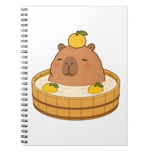Cuaderno Kawaii de Carpincho Yuzu Onsen