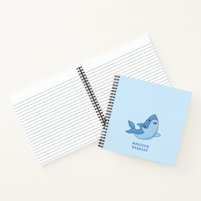 Cuaderno Kawaii de Niño de Tiburón (Interior)