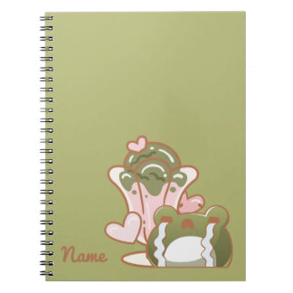 Cuaderno Kawaii Frog with Matcha Cake Personalized Note