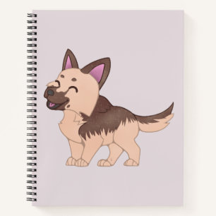 Cuaderno Kawaii German Shepherd Dog