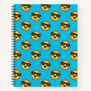 Cuaderno Kawaii Happy Sun con gafas de sol