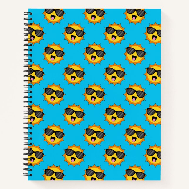 Cuaderno Kawaii Happy Sun con gafas de sol (Anverso)