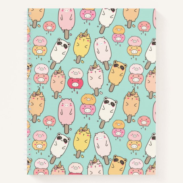 Cuaderno Kawaii Ice Cream (Anverso)