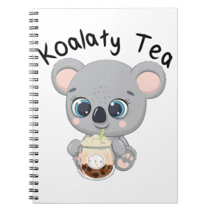 Cuaderno Kawaii Koala tomando Koalaty Boba Tea