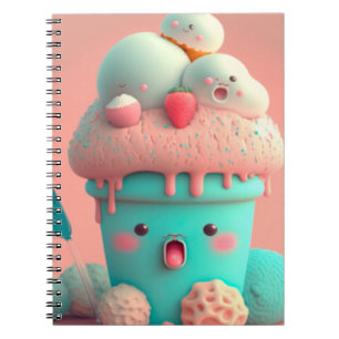 Cuaderno Kawaii lindo bloc de notas sobre helados