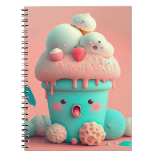 Cuaderno Kawaii lindo bloc de notas sobre helados