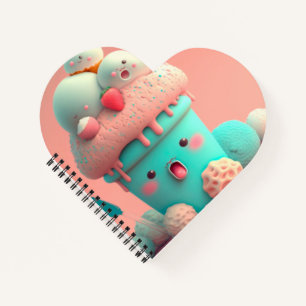 Cuaderno Kawaii lindo bloc de notas sobre helados