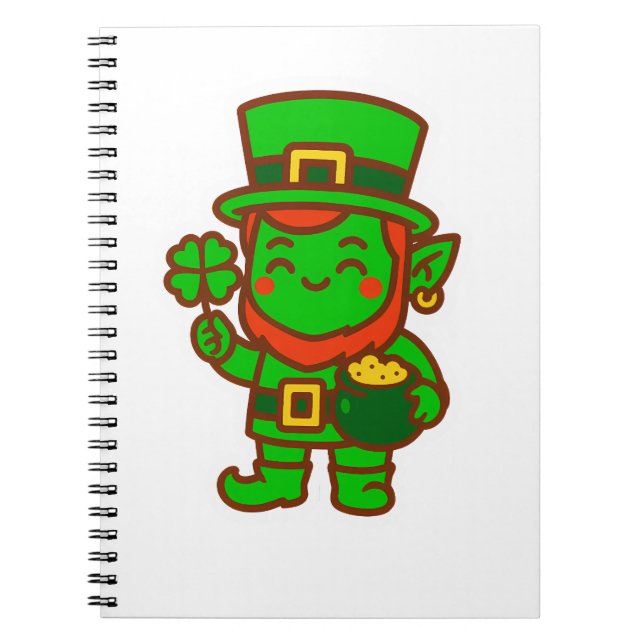 Cuaderno Kawaii Lucky Leprechaun (Frente)