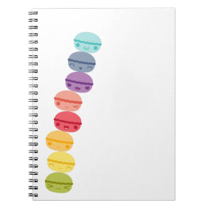 Cuaderno Kawaii Macarons apilado arco iris