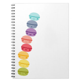 Cuaderno Kawaii Macarons apilado arco iris