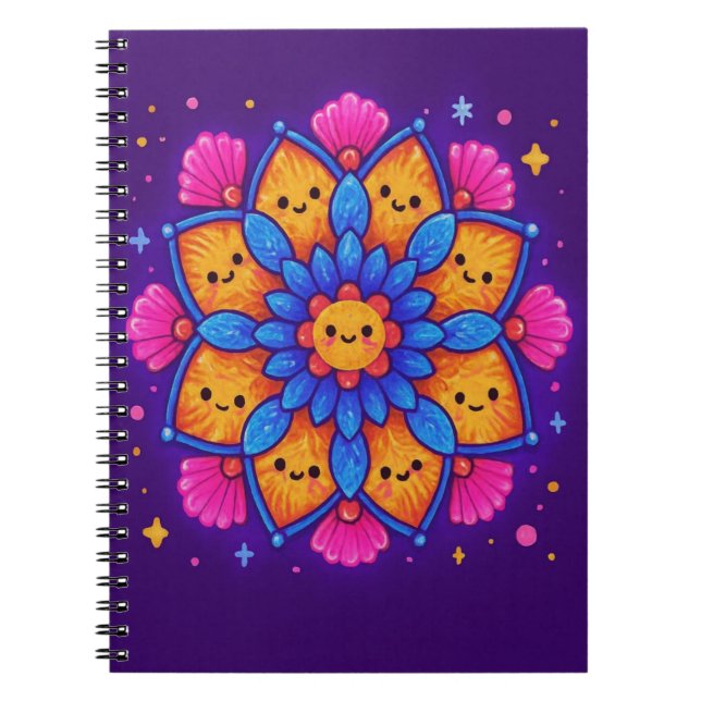 Cuaderno  “Kawaii Mandala” Cute Kawaii Mandala  (Frente)
