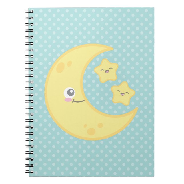 Cuaderno Kawaii Moon y el bloc de notas Stars (Frente)