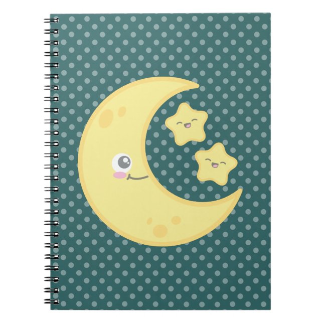 Cuaderno Kawaii Moon y el bloc de notas Stars (Frente)