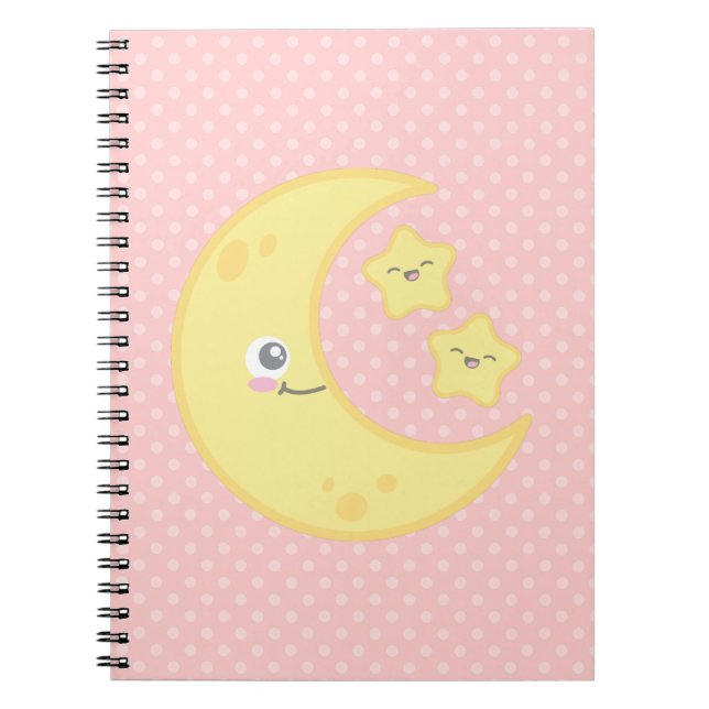 Cuaderno Kawaii Moon y el bloc de notas Stars (Frente)