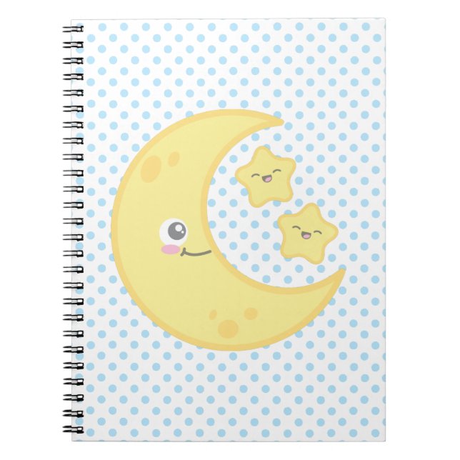 Cuaderno Kawaii Moon y el bloc de notas Stars (Frente)