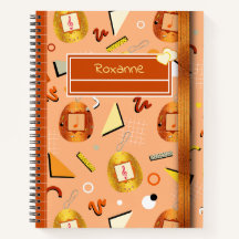 Cuaderno Kawaii Naranja Tamagotchi